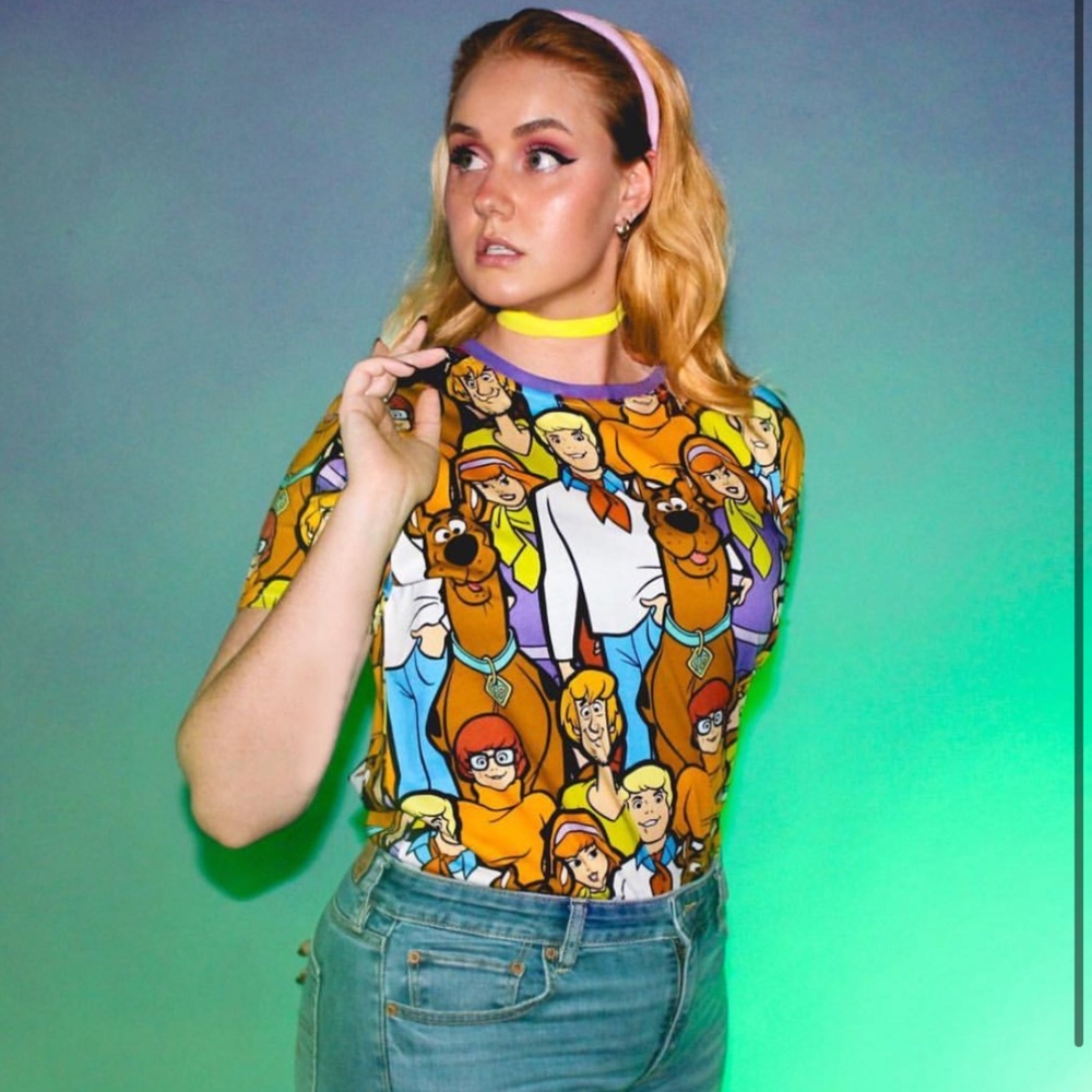 Cakeworthy Scooby Doo AOP Unisex Women Men T Shirt Top Fred Shaggy Velma Daphne